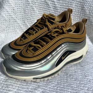 Nike Air Max 97 SE Vast Gray Gold Metallic Women’s size 8.5